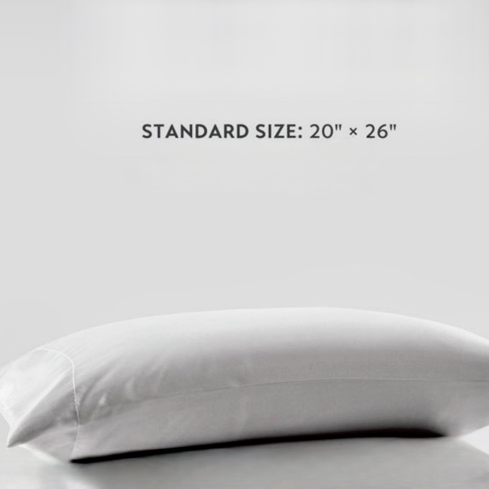 [5x$25] ⭐️ Silver Satin Pillowcase Silky Standard Size Light Gray Luxury 1 pc